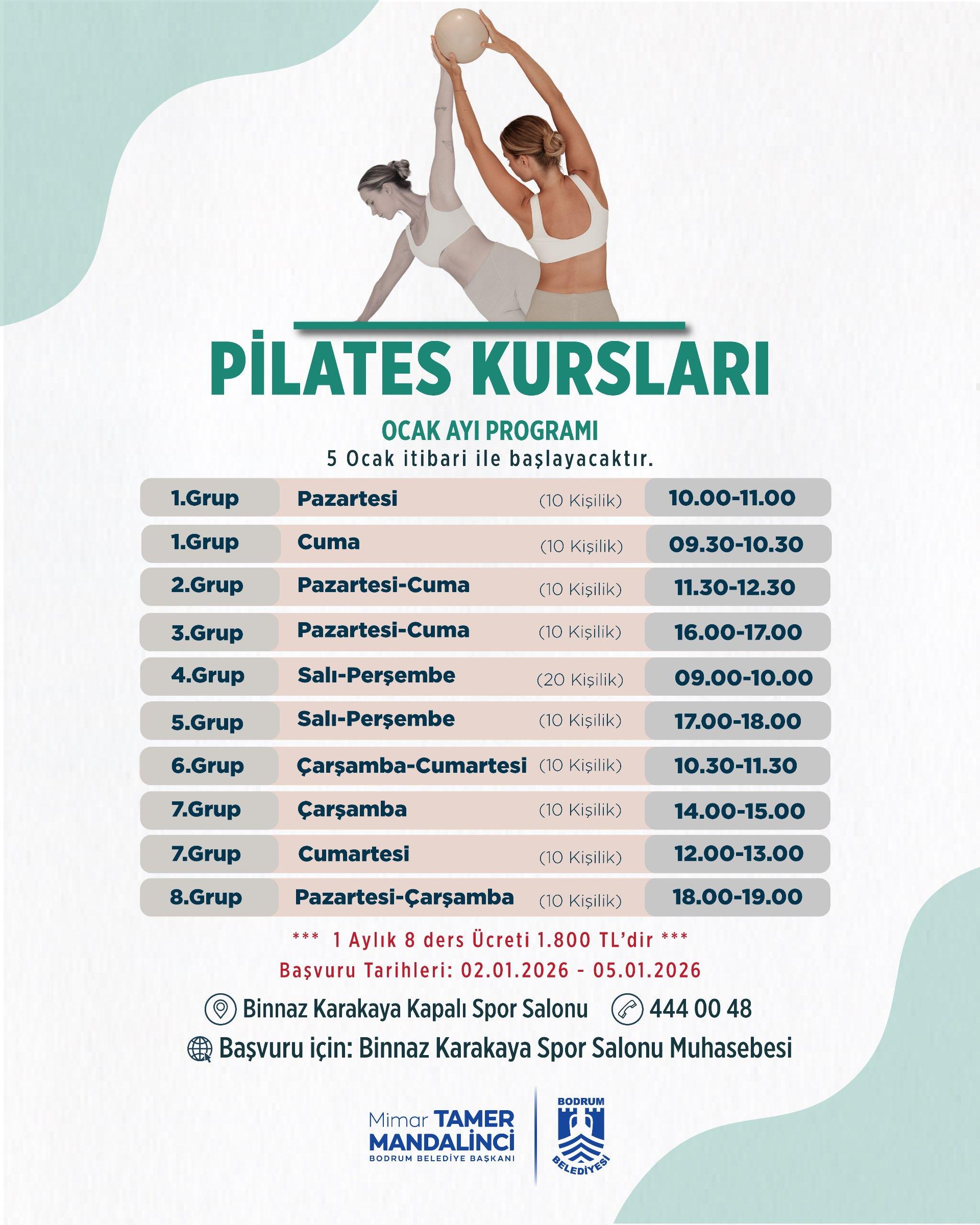Binnaz Karakaya Ocak Ayı Pilates Kursları Başlıyor