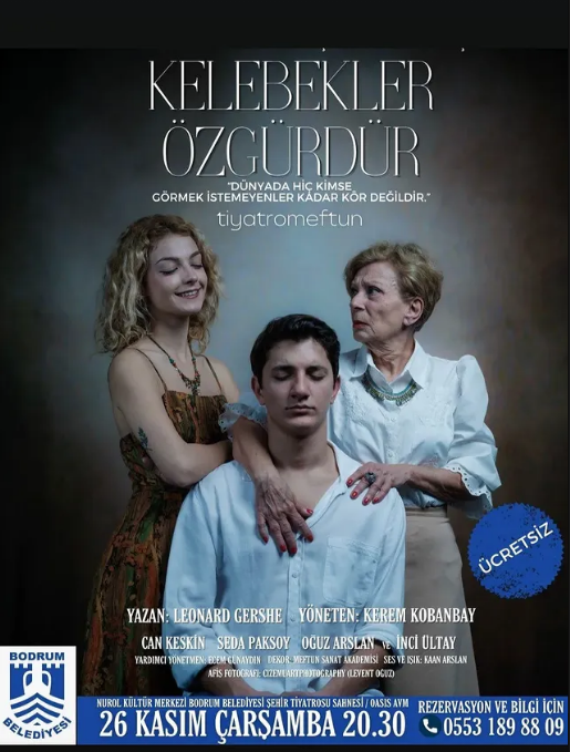 Tiyatro Meftun ve Bodrum Belediyesi İş Birliğiyle Kelebekler Özgürdür Tiyatrosu