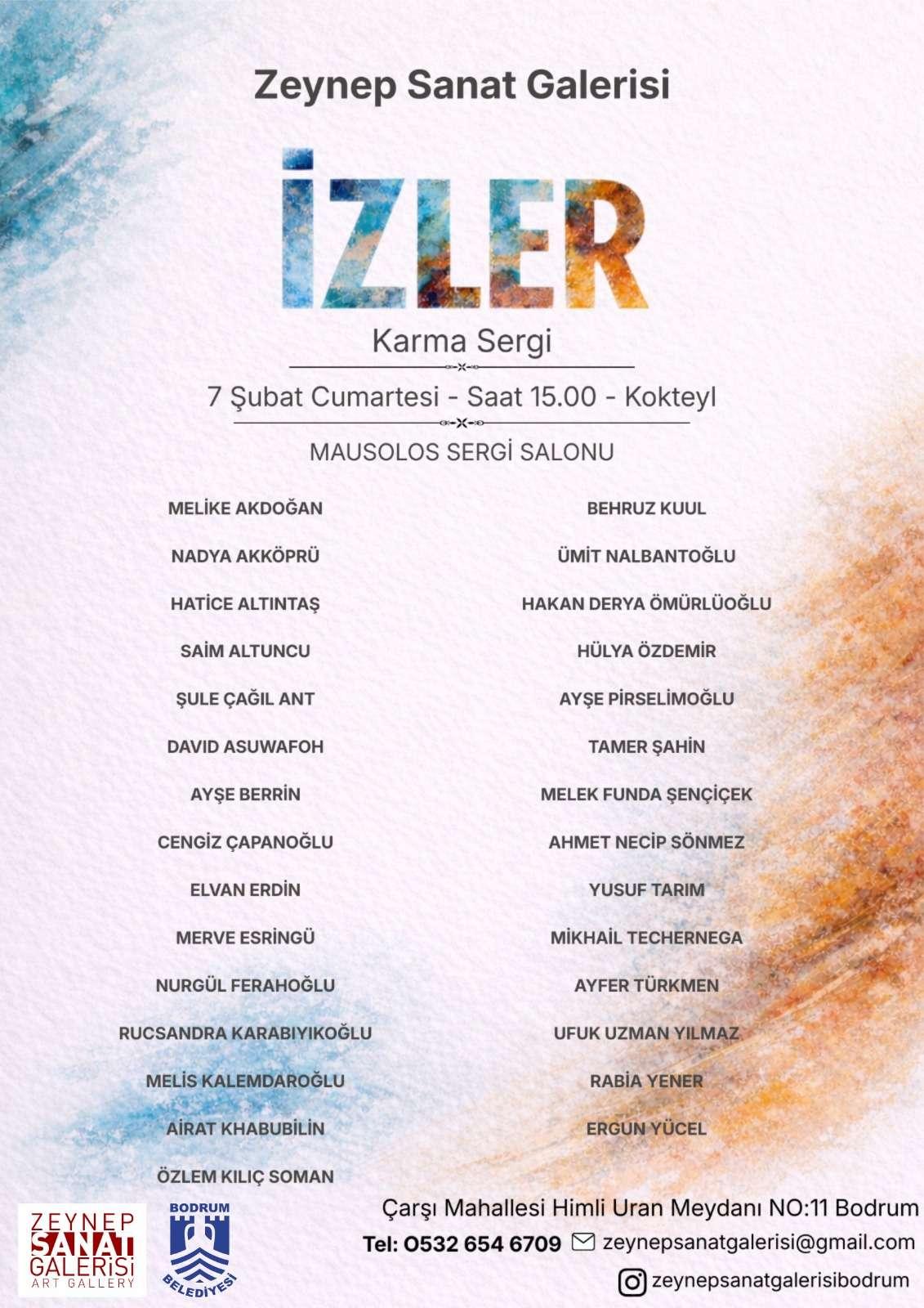 Zeynep Sanat Galerisi İzler Sergisi