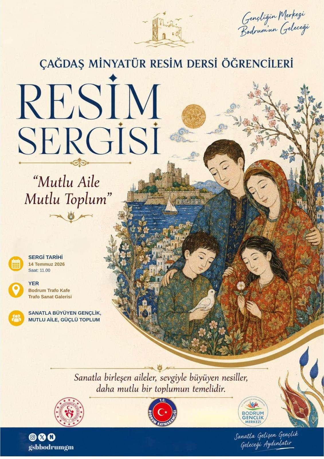 Mutlu Aile Mutlu Toplum" Resim Sergisi