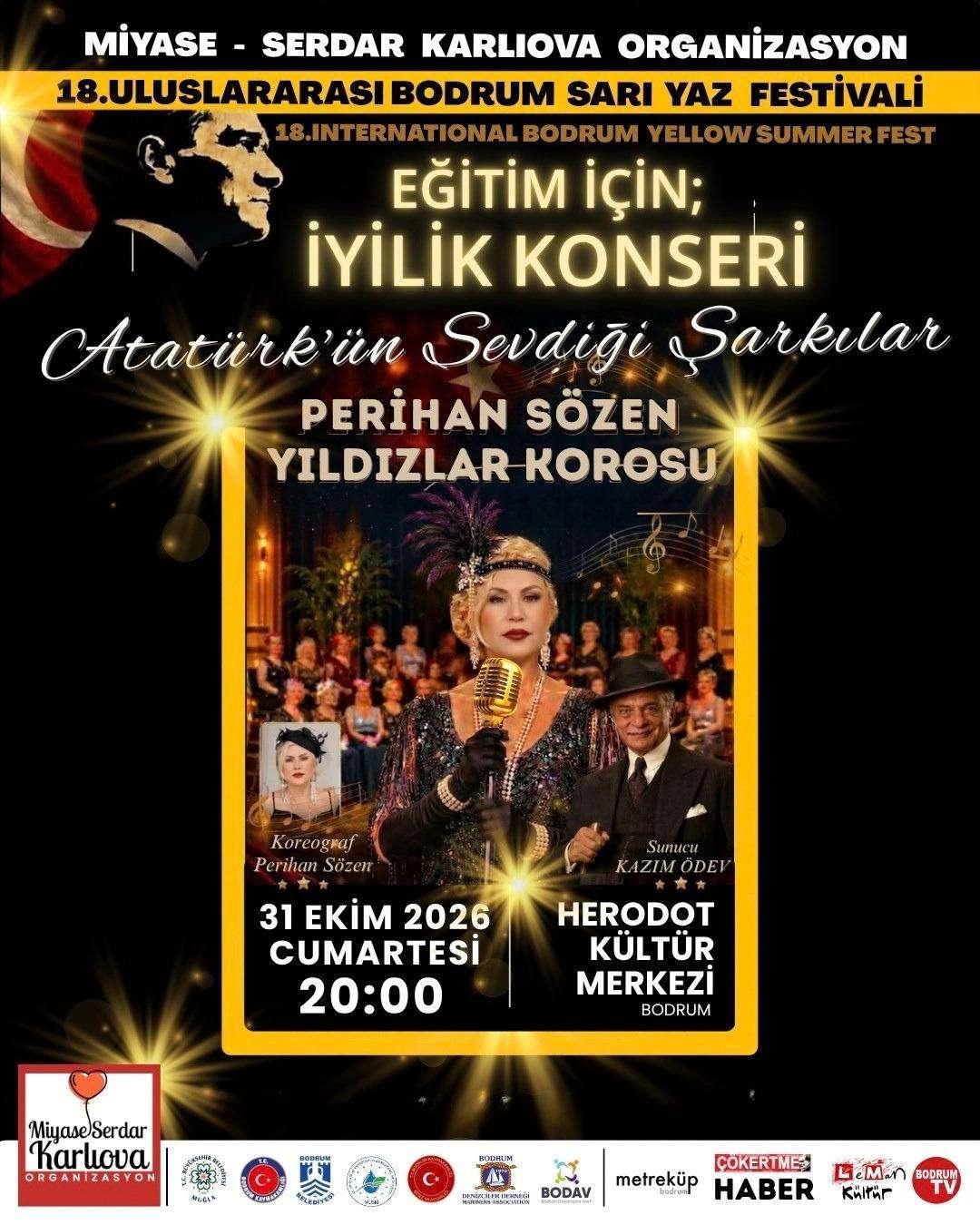 18. Uluslararası Bodrum Sarı Yaz Festivali- Eğitim İçin İyilik Konseri