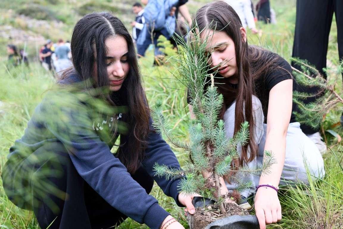 BELEDİYEDEN YANAN ORMANLIK ALANDA FİDAN DİKİM ETKİNLİĞİ