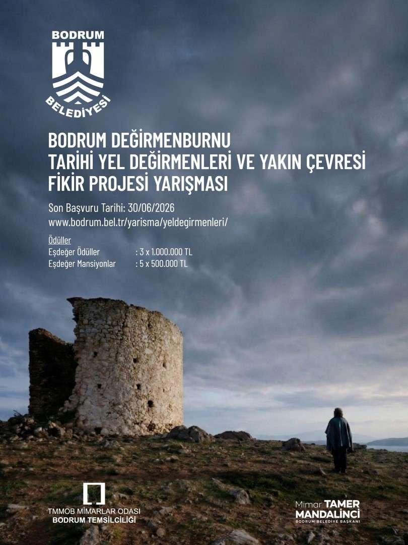 BODRUM’UN TARİHİ YEL DEĞİRMENLERİ İÇİN FİKİR PROJESİ YARIŞMASI BAŞLADI