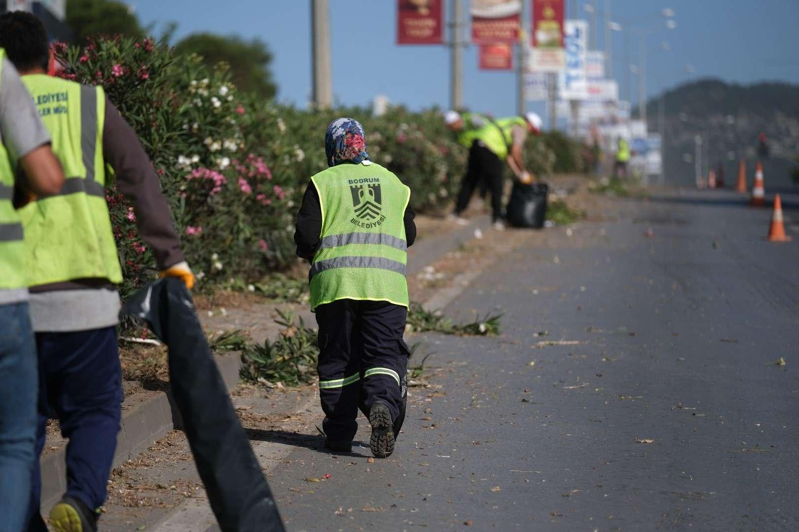 BODRUM’DA OT TEMİZLİĞİ ÇALIŞMALARI TÜM HIZIYLA DEVAM EDİYOR