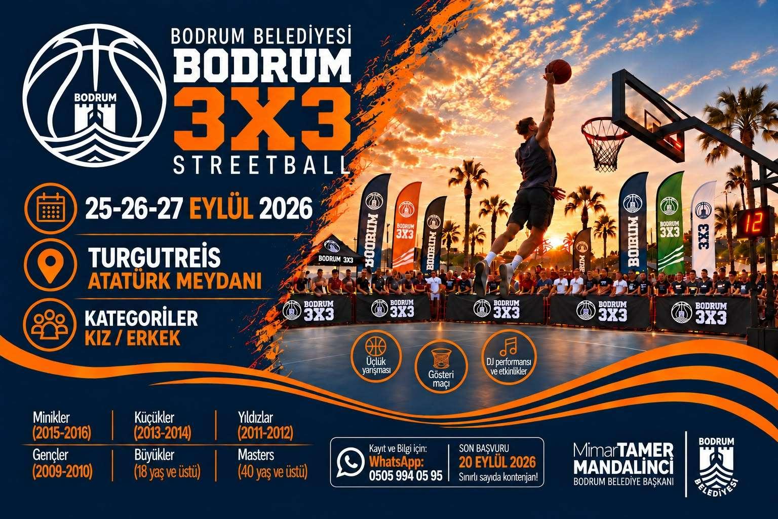 BODRUM 3X3 STREETBALL HEYECANI TURGUTREİS’TE YAŞANACAK