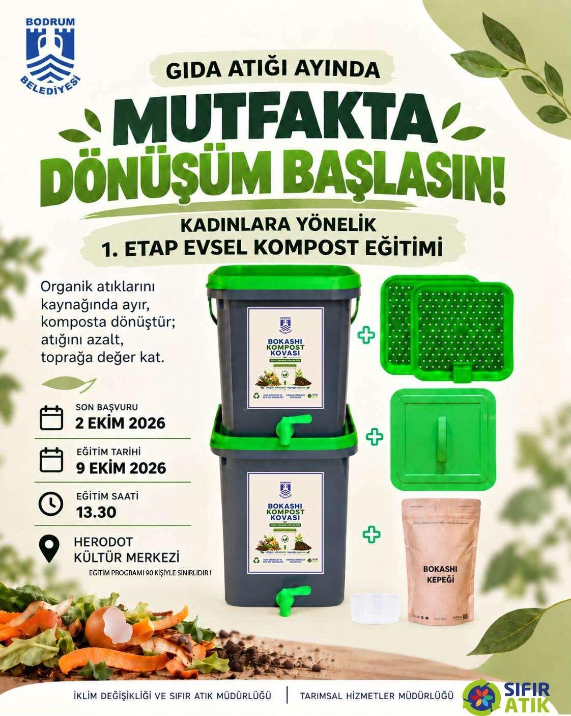 BELEDİYEDEN EVSEL KOMPOST EĞİTİMİ