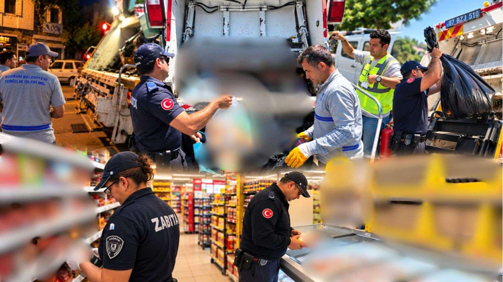 BODRUM BELEDİYESİ ZABITA EKİPLERİNDEN MARKETLERE SIKI DENETİM