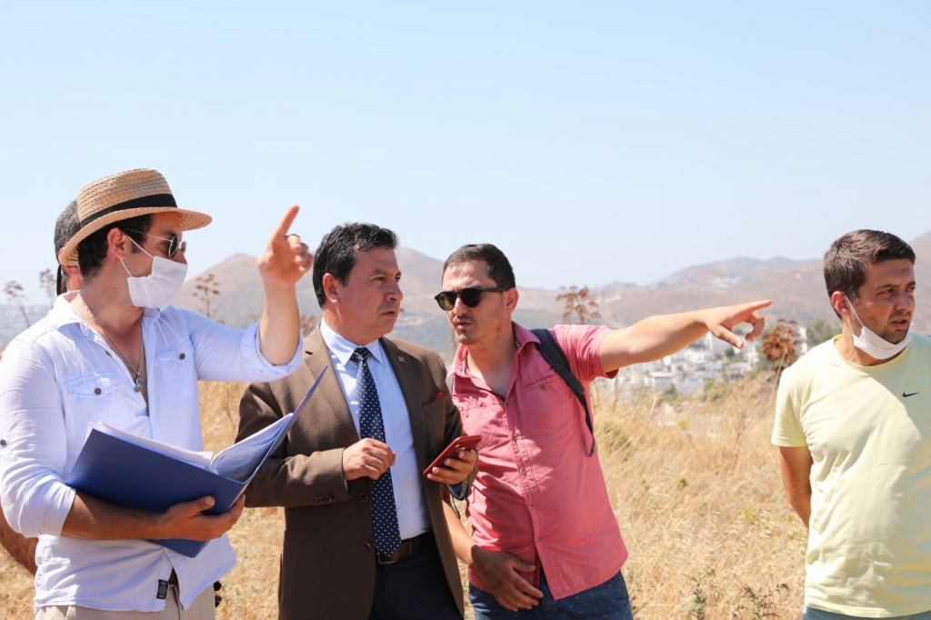 BAŞKAN ARAS TURGUTREİS'TE İNCELEMELERDE BULUNDU