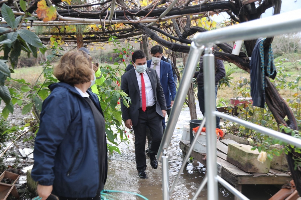 BAŞKAN ARAS, TAŞKIN YAŞANAN BÖLGELERDE İNCELEMELERDE BULUNDU