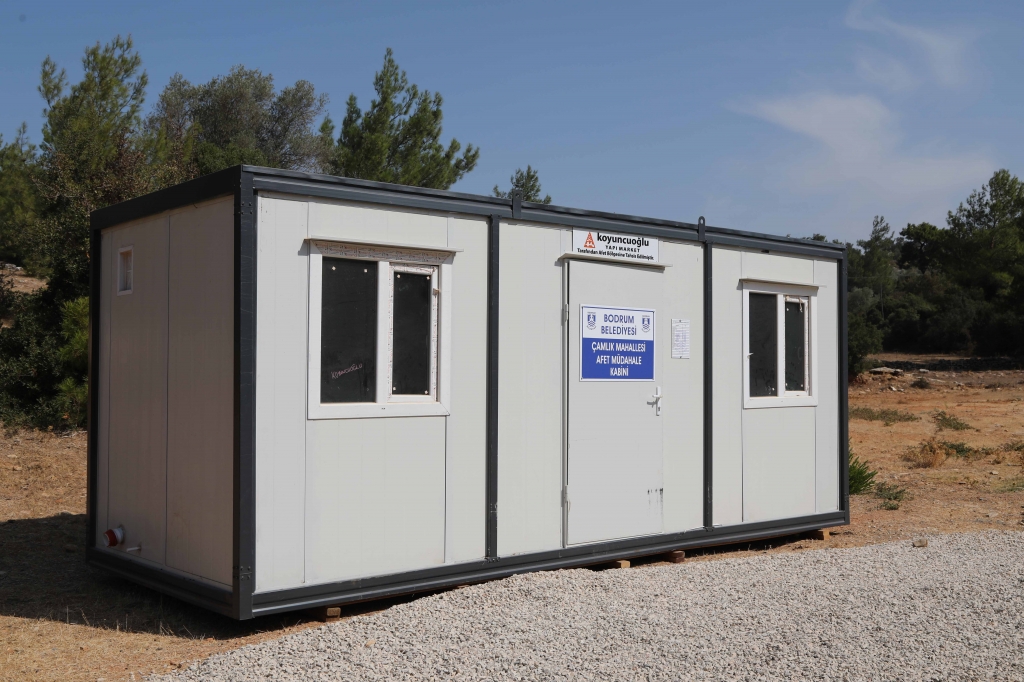BELEDİYEDEN MAHALLELERE AFET MÜDAHALE KABİNLERİ