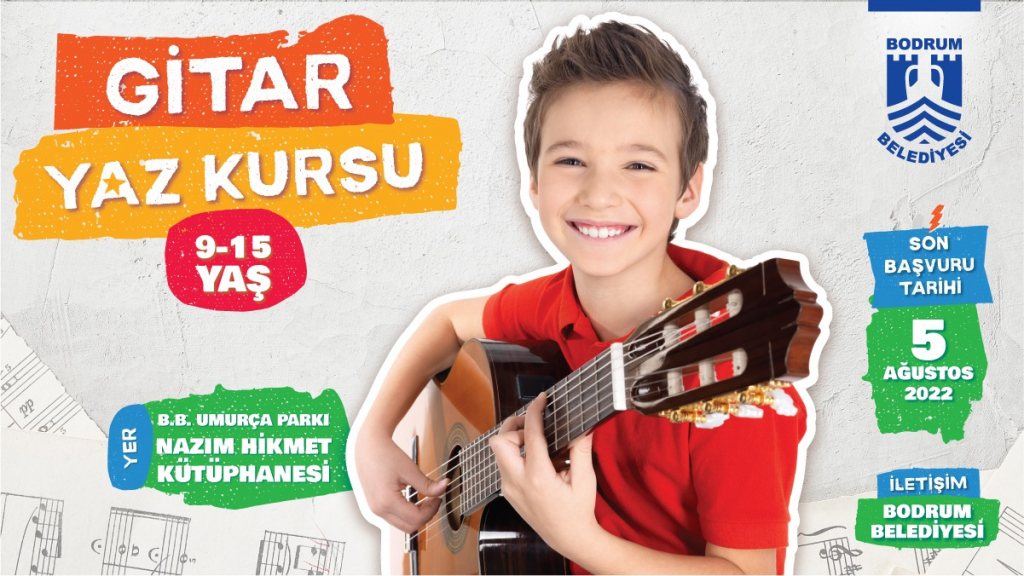 BODRUM BELEDİYESİ’NDEN ÇOCUKLARA ÜCRETSİZ GİTAR KURSU