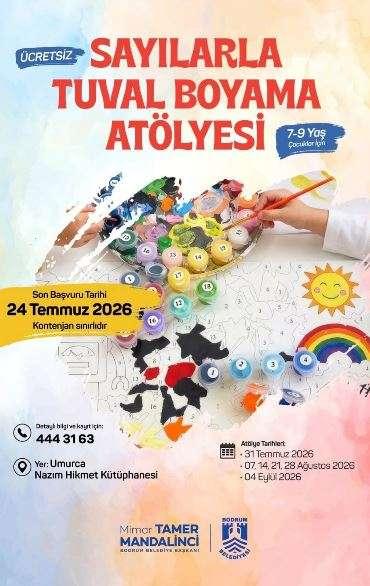 DUYURU: UMURCA'DA ÇOCUKLAR İÇİN SAYILARLA TUVAL BOYAMA ATÖLYESİ