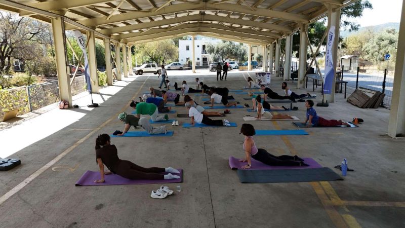 Kadınlar Çiftlik'te açık hava spor etkinliğinde bir araya geldi
