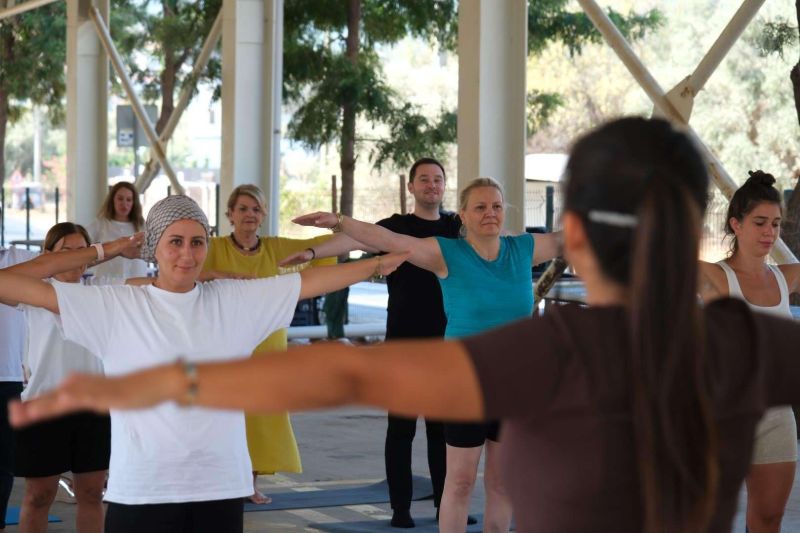 Kadınlar Çiftlik'te açık hava spor etkinliğinde bir araya geldi