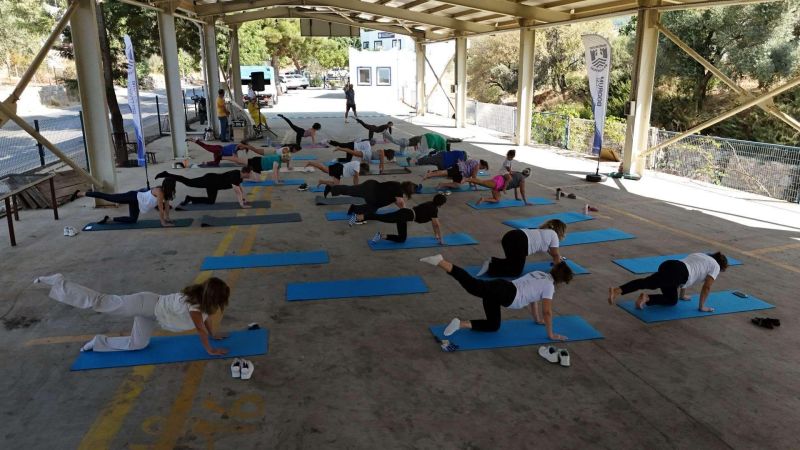 Kadınlar Çiftlik'te açık hava spor etkinliğinde bir araya geldi