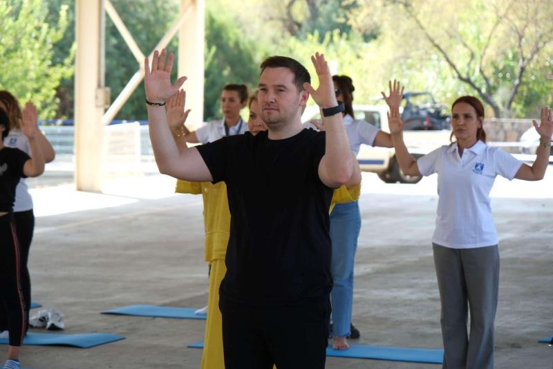 Kadınlar Çiftlik'te açık hava spor etkinliğinde bir araya geldi