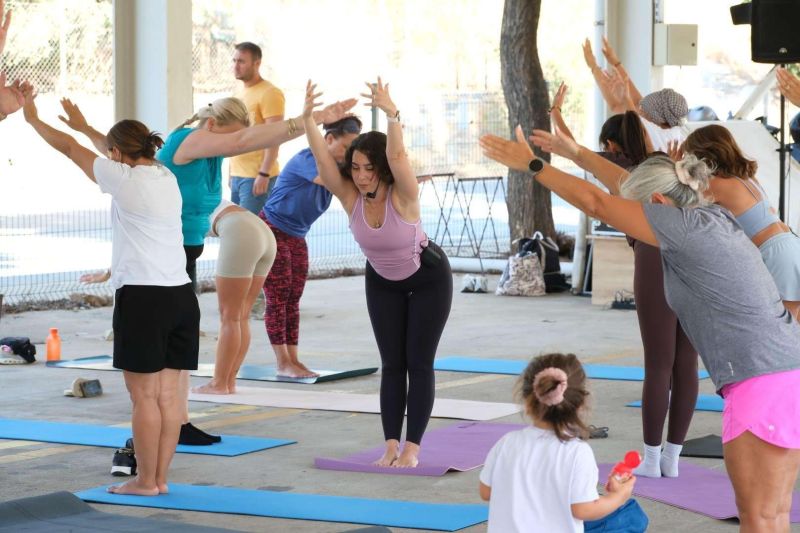 Kadınlar Çiftlik'te açık hava spor etkinliğinde bir araya geldi