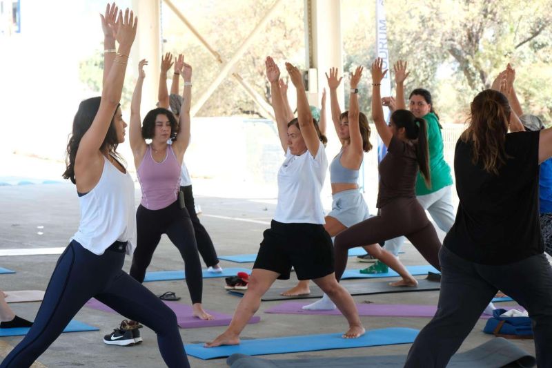 Kadınlar Çiftlik'te açık hava spor etkinliğinde bir araya geldi