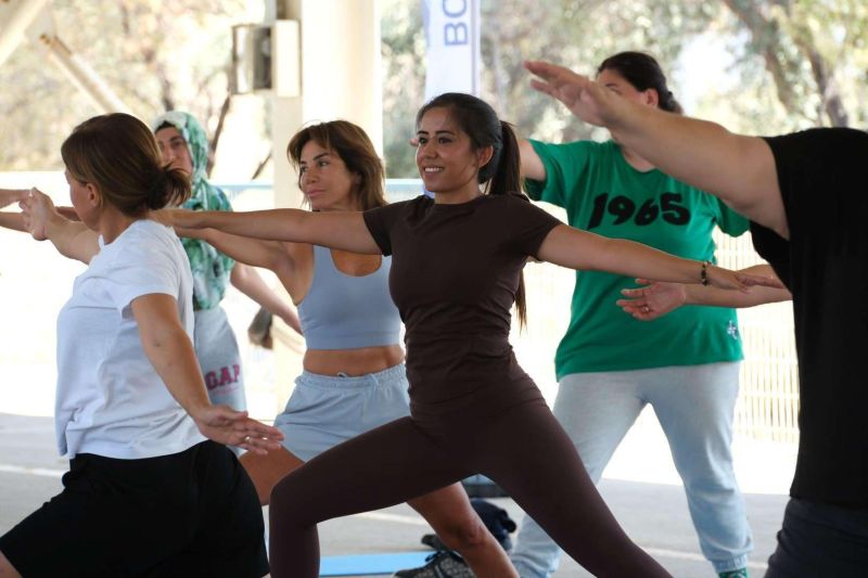 Kadınlar Çiftlik'te açık hava spor etkinliğinde bir araya geldi