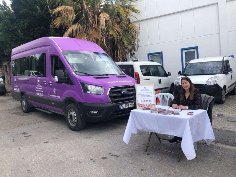 25 Kasım Kadına Yönelik Şiddete Karşı Uluslararası Mücadele Günü Kapsamında ''Mor  Otobüs''  İle Çalışma Gerçekleştirildi