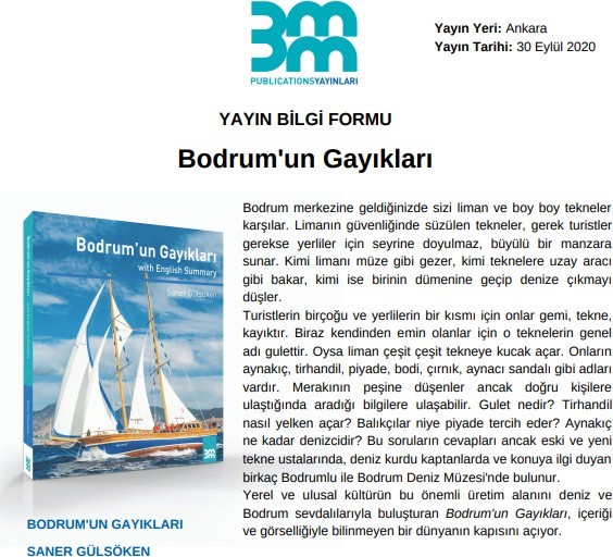 ESTABLISHMENT OF BODRUM MARITIME MUSEUM PUBLICATIONS