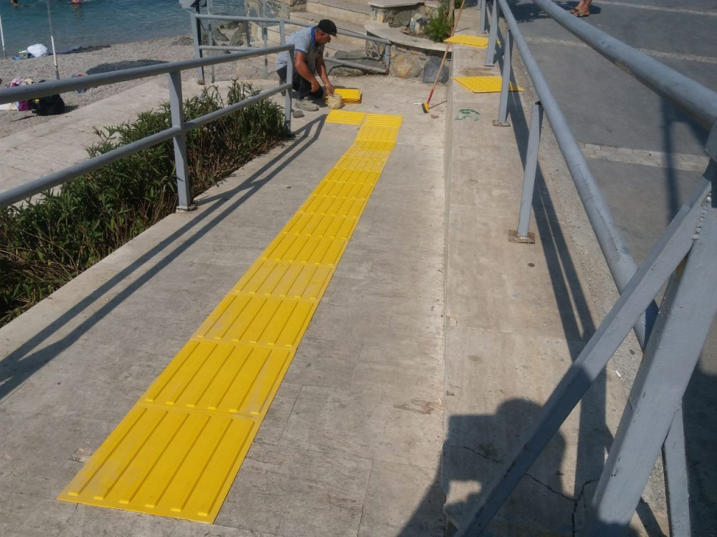 PASHA TARLASI BEACH, IMPROVEMENTS MADE FOR THE VISUALLY IMPAIRED PATH