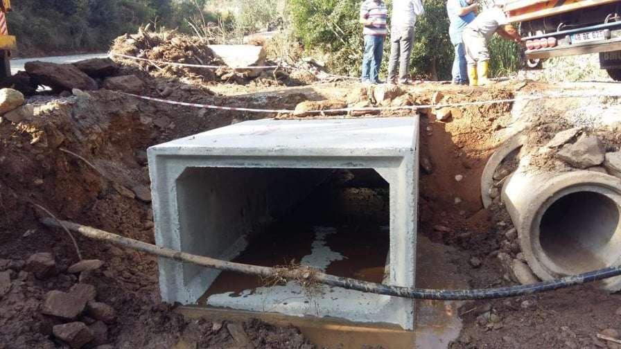 CULVERTS INSTALLED IN STREAM CROSSINGS IN ÇÖMLEKÇİ NEIGHBORHOOD