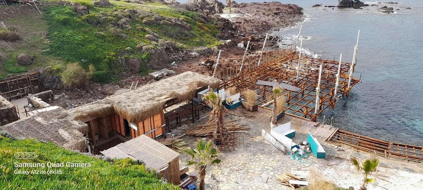 DEMOLITION OF AN ILLEGAL PIER IN GÖKÇEBEL NEIGHBORHOOD