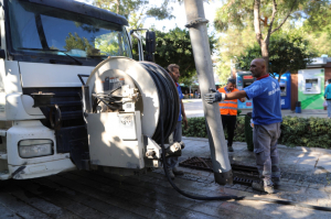THE DRAINS AND STREAM BEDS ARE BENG CLEANED