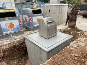 THE UNDERGROUND GARBAGE CONTAINER SYSTEM STARTED FOR THE USAGE