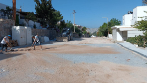 PAVING WORKS IN AKYARLAR NEIGHBORHOOD ONGOING