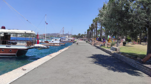 THE SURFACE OF THE YALIKAVAK PIER PROMENADE RENEWED